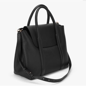 Cuyana Trapeze Satchel in Black